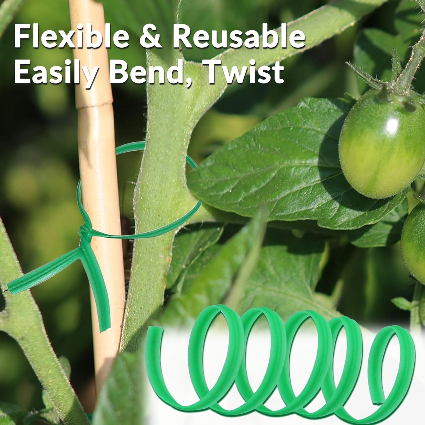 Gardzen 300 pcs 5" Twist Ties, Reusable Coated Wire Plant Ties, Ideal for Sealing Plastic Bags, Bread Bags, Organizing Cords, Gardening Activities