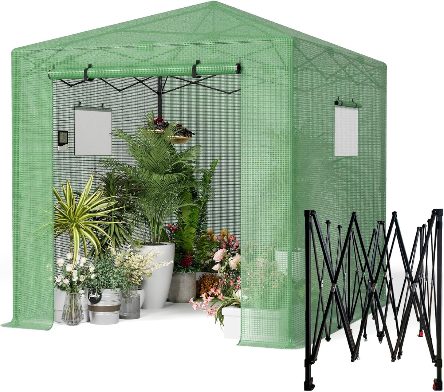 Pop Up Greenhouse 8x12FT, Pop Up Green House for Outdoors, Portable Greenhouses, Walk-in Greenhouses, Popup Greenhouse Kit, Easy Set Up