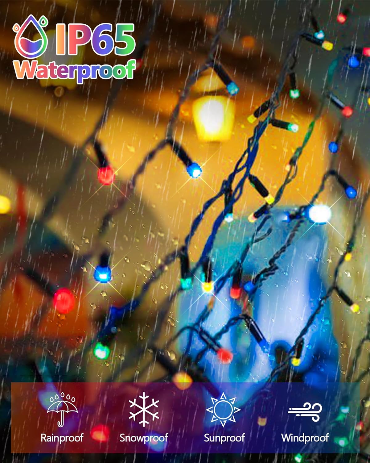 6 Pack Solar Christmas Lights Outdoor, 600 LED 198 FT Solar Powered String Lights Waterproof with Green Wire 8 Lighting Modes, Twinkle Light for Xmas Tree Party Yard Garden Decor, Multicolored