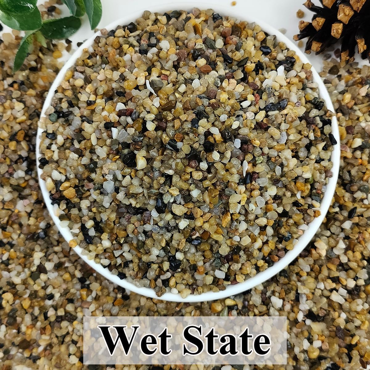 5lbs Aquarium Gravel, 1/8"(2-4mm) Natural River Rocks Succulent Cactus Pea Gravel for Plants, Fish Tank, Decorative Pebbles for Gardening, Flower Pots, Vase Fillers, Landscaping