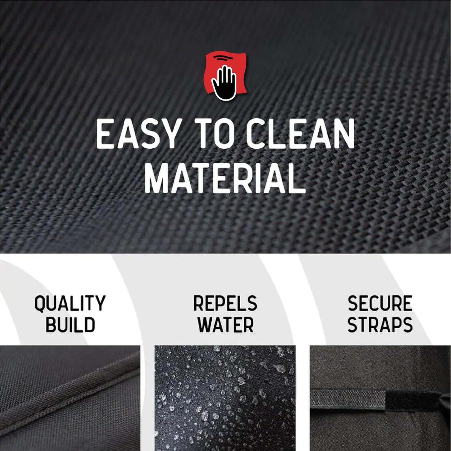 Nexgrill Premium 56" Gas Grill Cover, Water-Resistant Heavy Duty Polyester, Adjustable Straps, Built-in Pouch, Designed for 720-1012, 720-0925 and Standard 3 & 4-Burner BBQ Grills - 700-20143