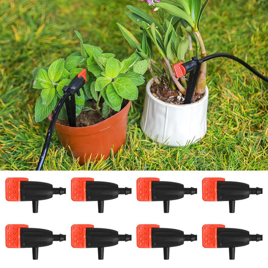 Garden Irrigation Dripper for 1/4" Drip Irrigation Tubing, 35 Pack Adjustable Drip Emitters Succulent Micro Watering Dripper for Individual Shrubs and Trees Irrigation System