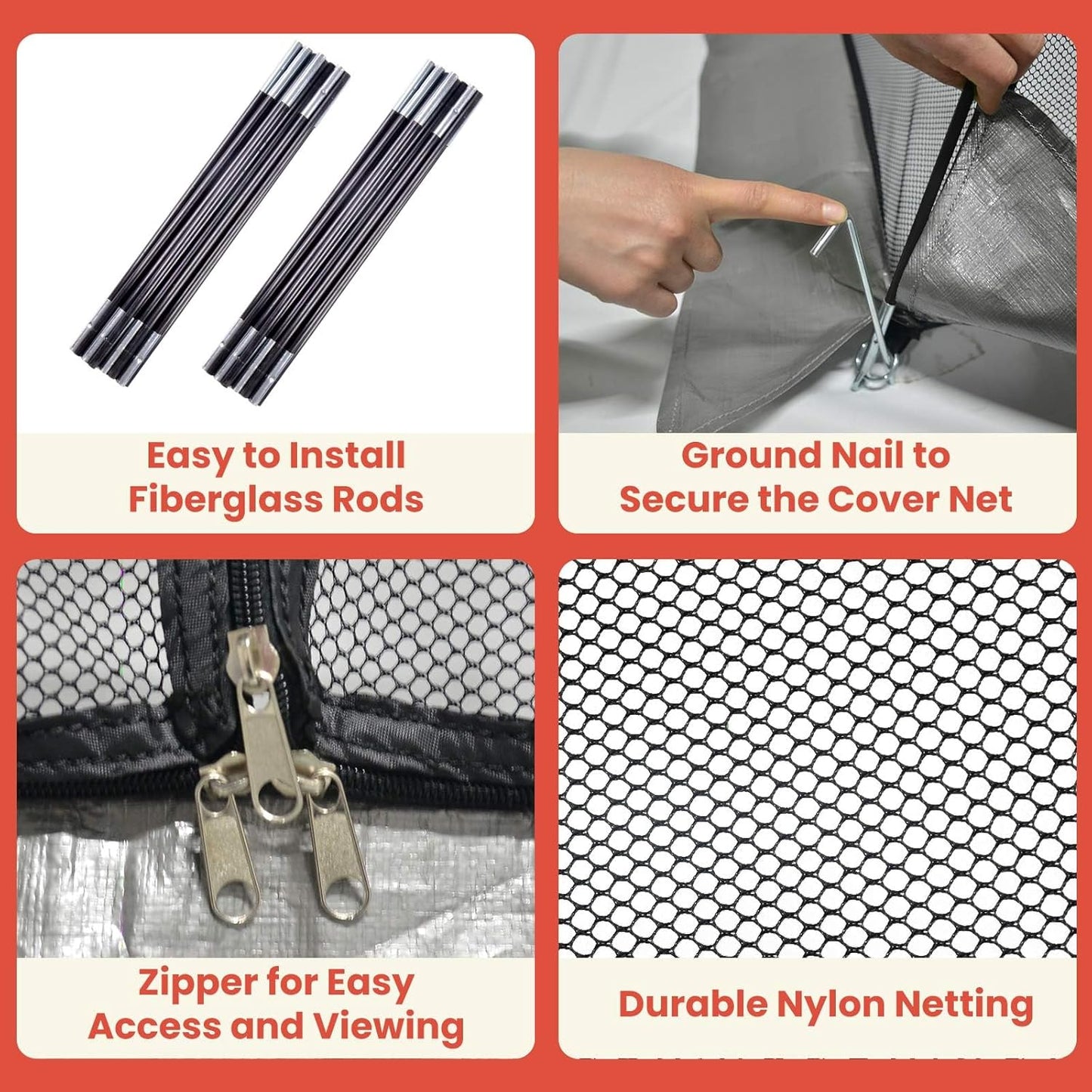 Pond Cover Dome: Protective Netting Tent for Outdoor Fish Koi Ponds Garden Leaves Vegetable Plant Care Use 8X10FT