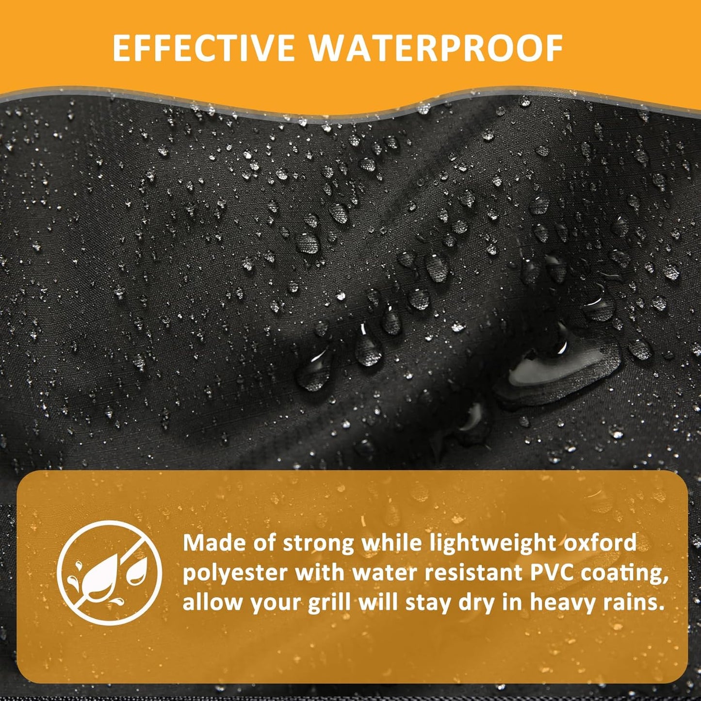 Grill Cover for 6755 Char-Griller Akorn Kamado Charcoal Grill Smoker and Premium Kettle, for Cuisinart CGG-999, 600D Heavy Duty Waterproof UV Resistant Cover, Outdoor Barbeque Grill Accessories