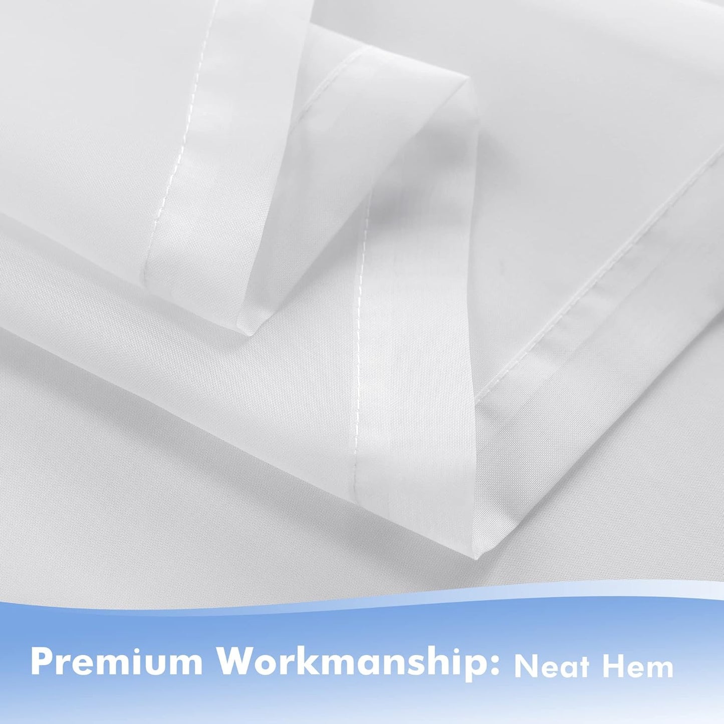 HolidayIdeas White Outdoor Sheer Curtains for Patio Waterproof, 4 Panels - 54 x 120 Inch - Light Filtering Voile Outside Curtains Grommet Drapes for Front Porch, Gazebo, Pergola, Backyard