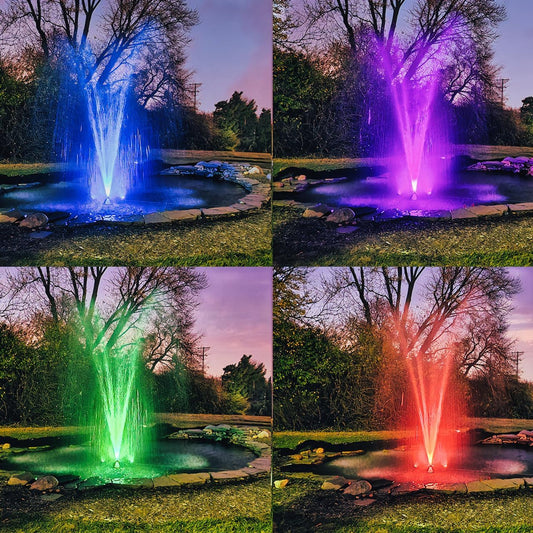 Custom Pro Color Changing Universal Upgraded Premium Light Kit for Oase & Pond Boss 1/4 HP Floating Fountain w/Remote