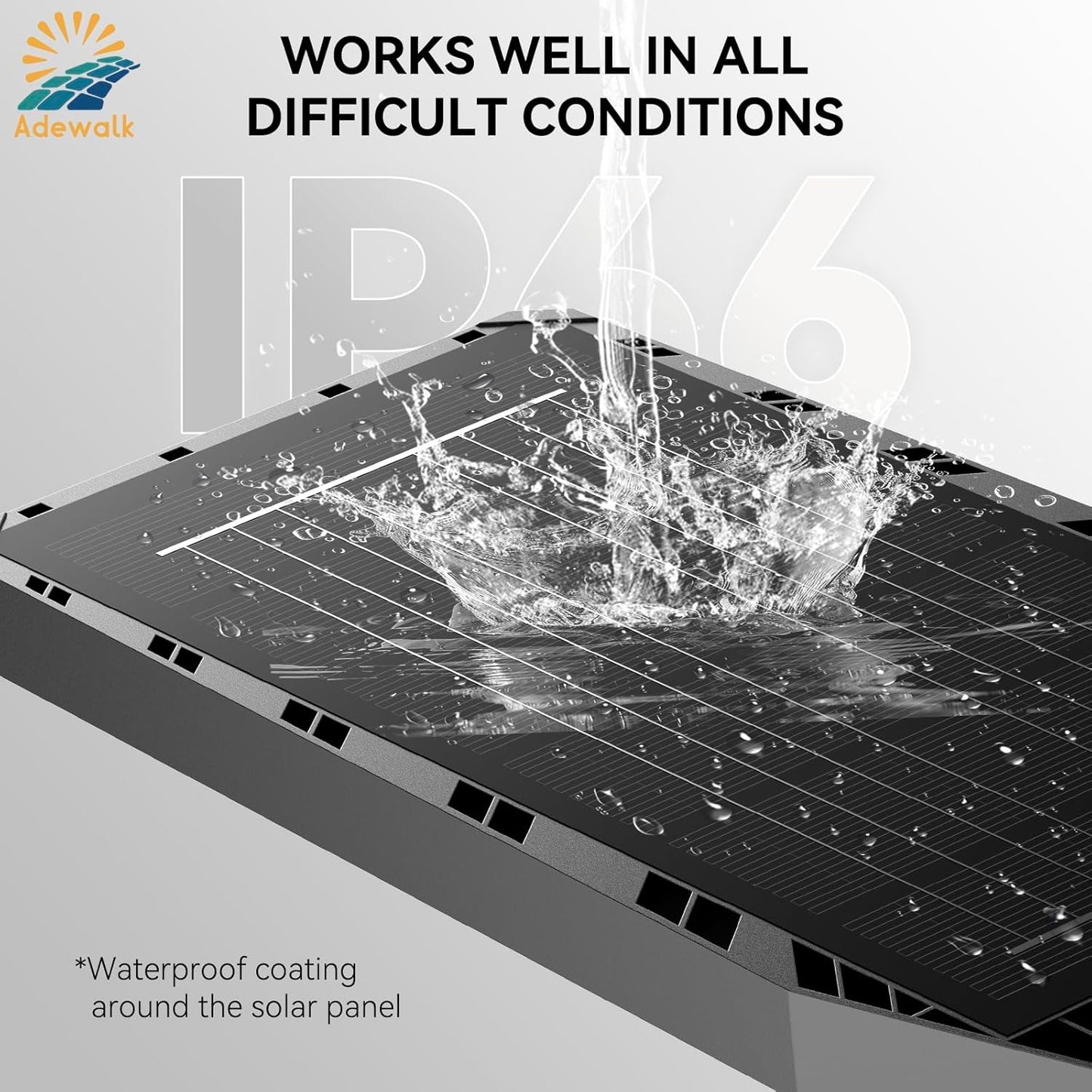 5000W Solar Lights Outdoor - 7000K LED Solar Street Lights Outdoor with Motion Sensor and Remote Control, IP66 Waterproof, Dusk to Dawn for Yard, Patio, 2 Pack