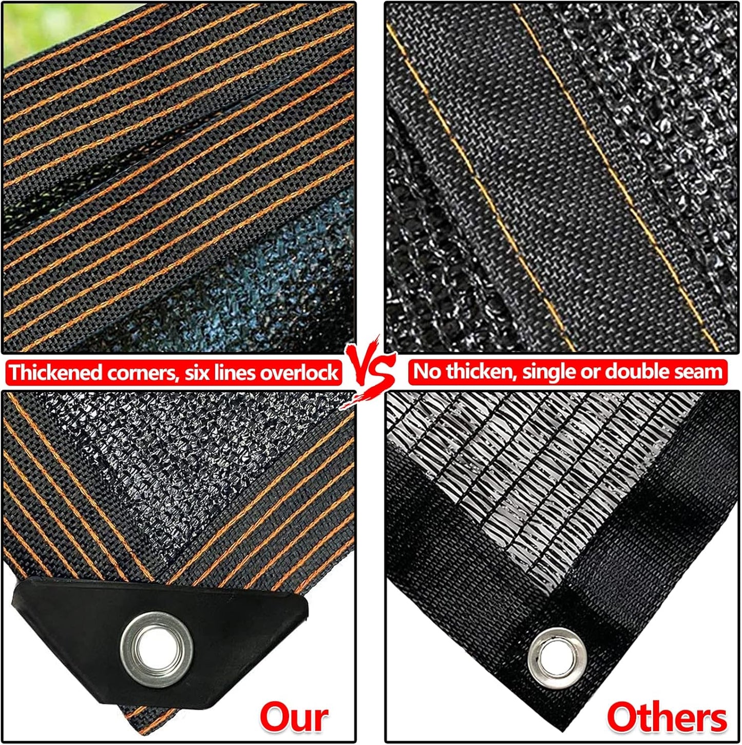 QLOFEI Shade Cloth for Patio, 80-90% Sunblock Shade Sails for Garden Pergola Outdoor, Sun Protection Screen with Grommets, Easier to Hang Neting Covers for Kennel Chicken Coop Lawn, 20x40 FT