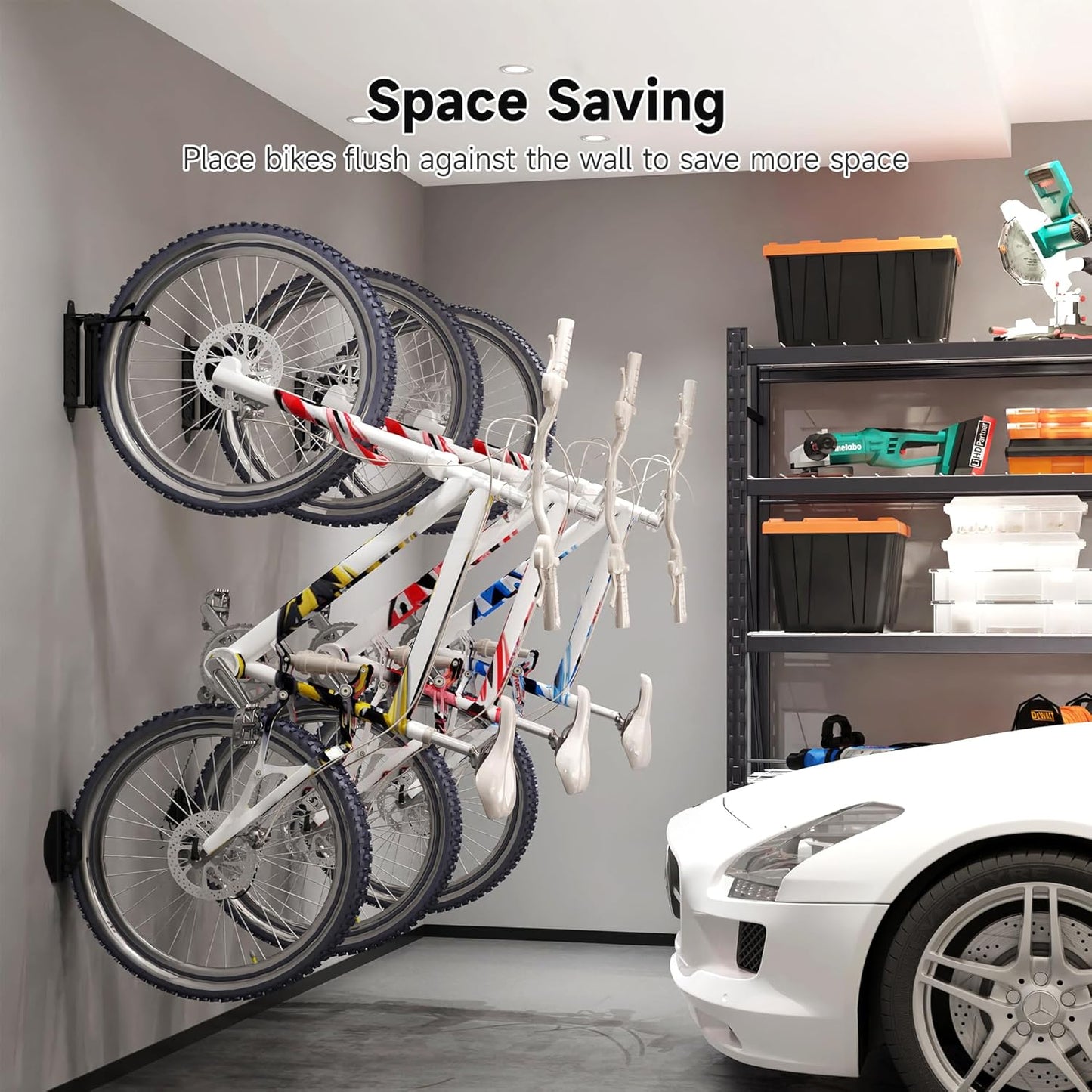 suptek Swivel Bike Wall Mount: Heavy-duty, space-saving vertical bike rack with 120° rotation, supports up to 132 lbs. Easy to install for road bikes, MTBs, and more.