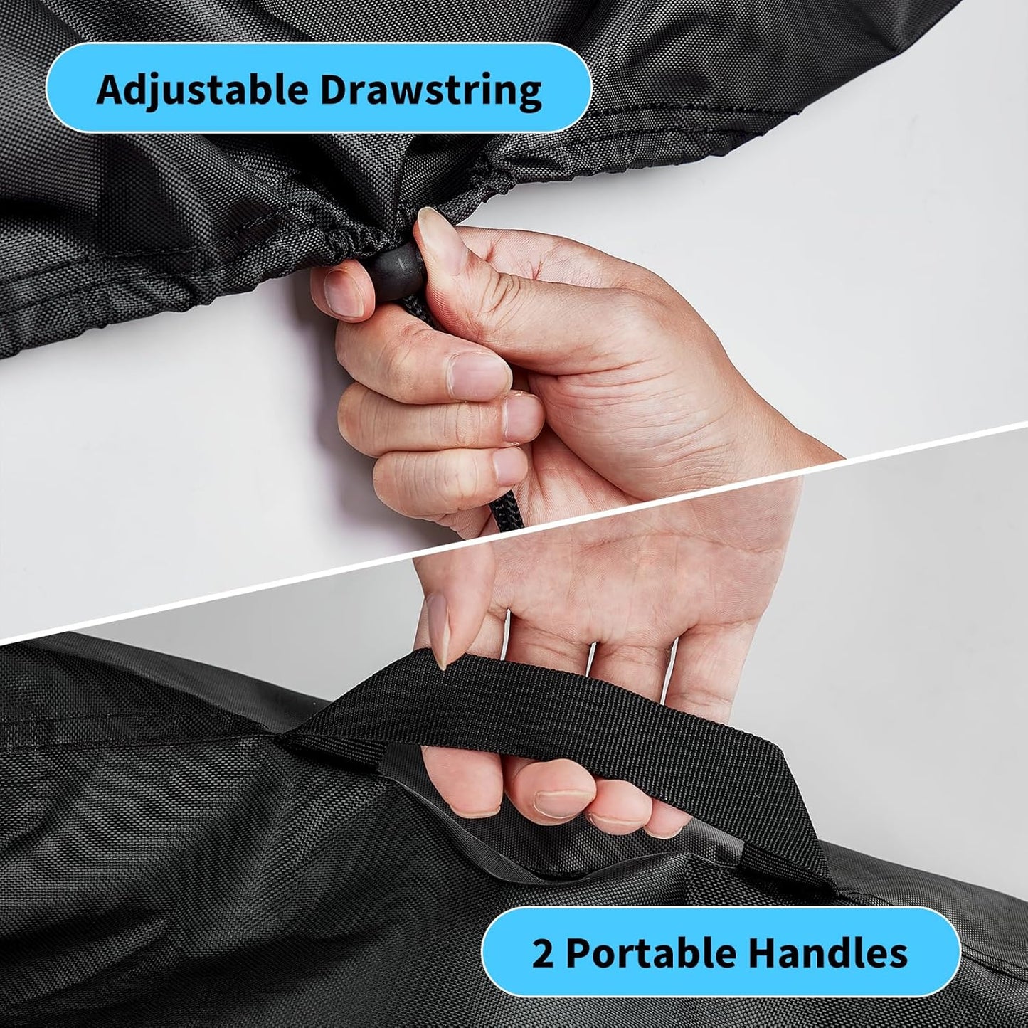 Kingling Grill Cover for Blackstone 1860 2225 On The Go Range Top Combo Griddle, 41 inch Waterproof & Dustproof Outdoor Grill Cover (Cover Only) - Black