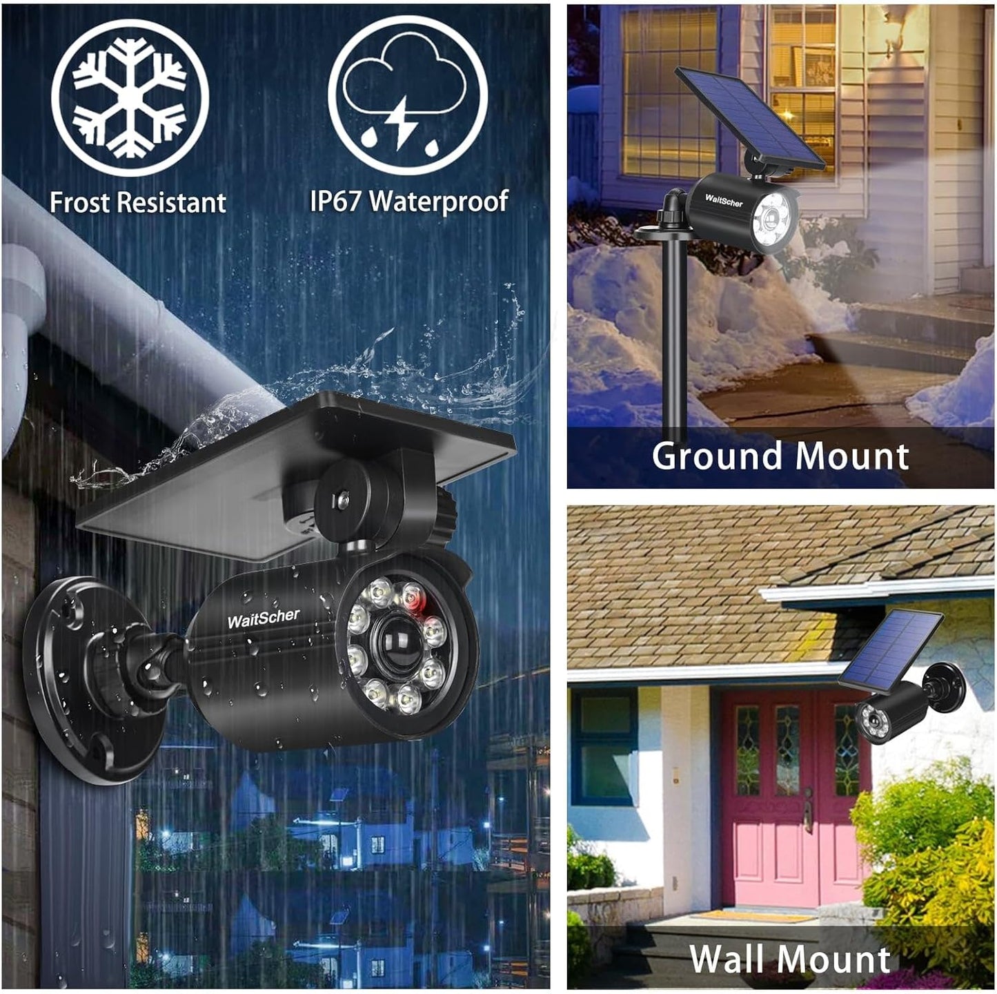 Solar Lights Outdoor Motion Sensor IP67 Waterproof 360° Rotatable Solar Powered Flood Lights for Barns Garden Driveway Path Landscape Yard(1pack)