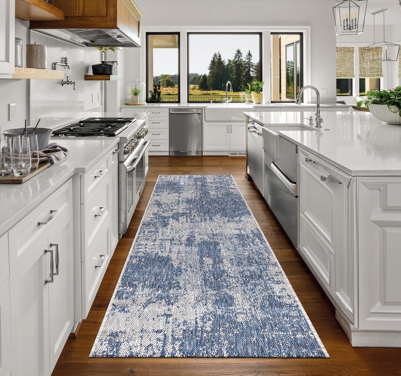 Keen Home Design Terrace Outdoor Runner Rug - 2x6 Washable Indoor/Outdoor Rug for Patio, Kitchen, Balcony, Beach, Garden, Deck and Porch, Size: 2'2"x5'7"