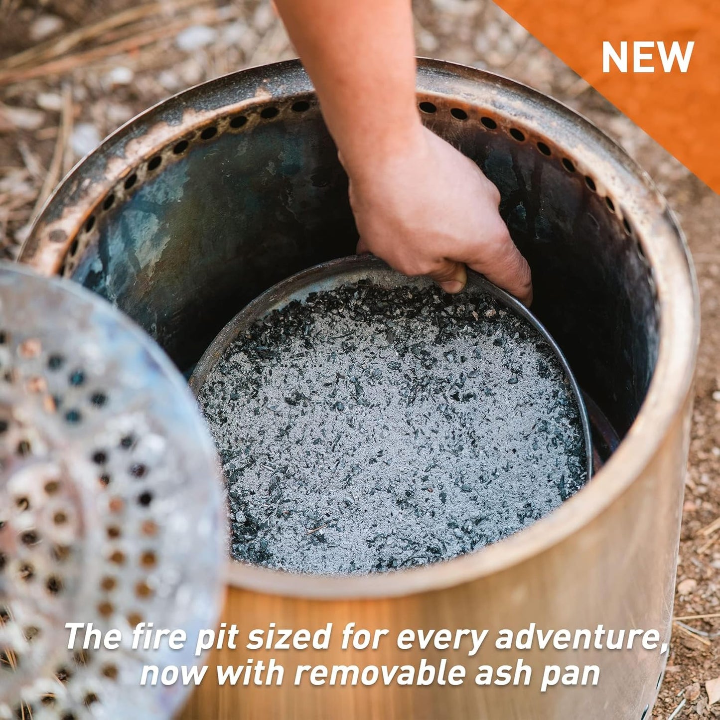 Solo Stove Ranger Essential Bundle | Ideal for 2–4 People | Smokeless Wood Burning Fire Pit with Stand, Lid & Ash Pan | Portable Outdoor Camping Stove, Stainless Steel, 15.25" H x 15" D