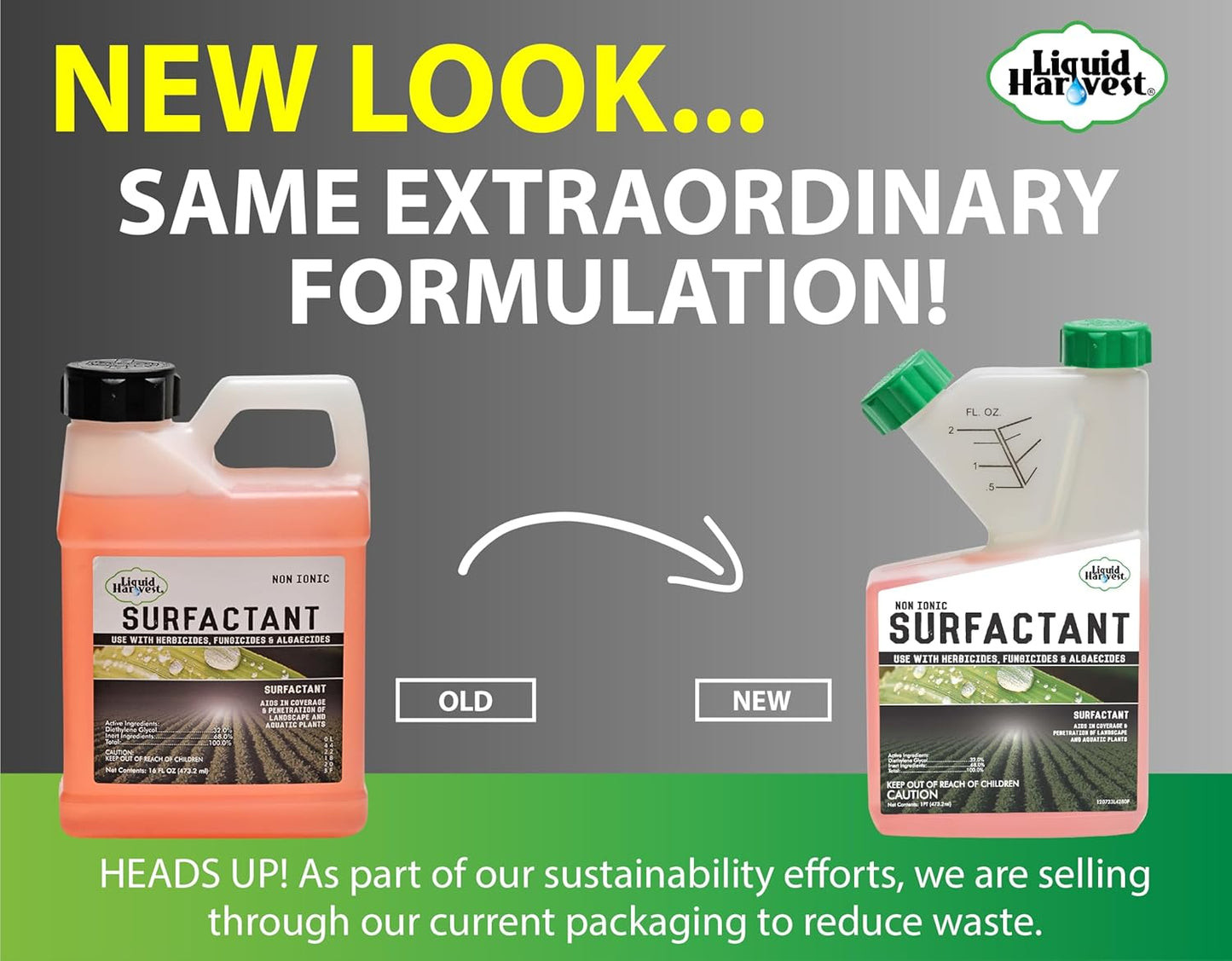 Concentrated Surfactant for Herbicides Non-Ionic 16oz, Increase Product Coverage, Increase Product Penetration, Increase Product Effectiveness