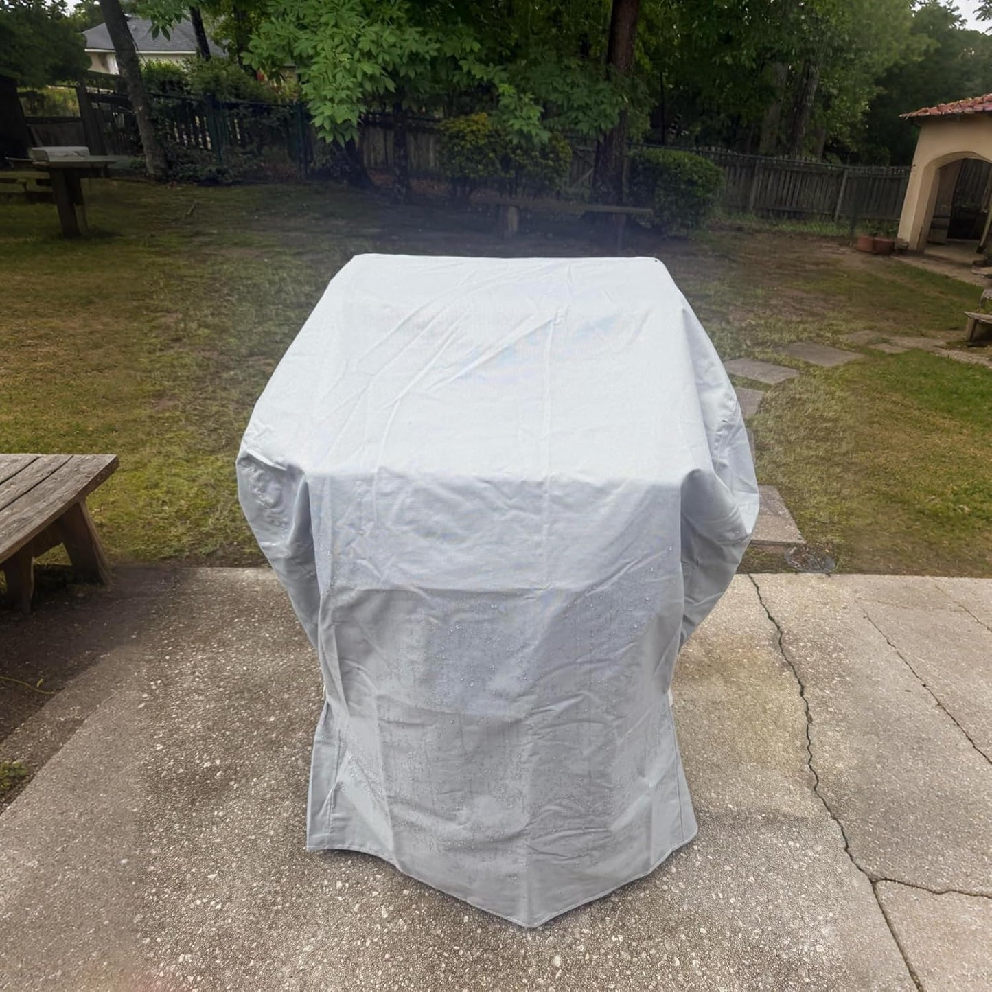 BBQ Grill Cover, 32 Inch Heavy Duty Waterproof 2 Burner Barbecue Gas Grill Covers for Weber Spirit Char-Broil Performance, Gray