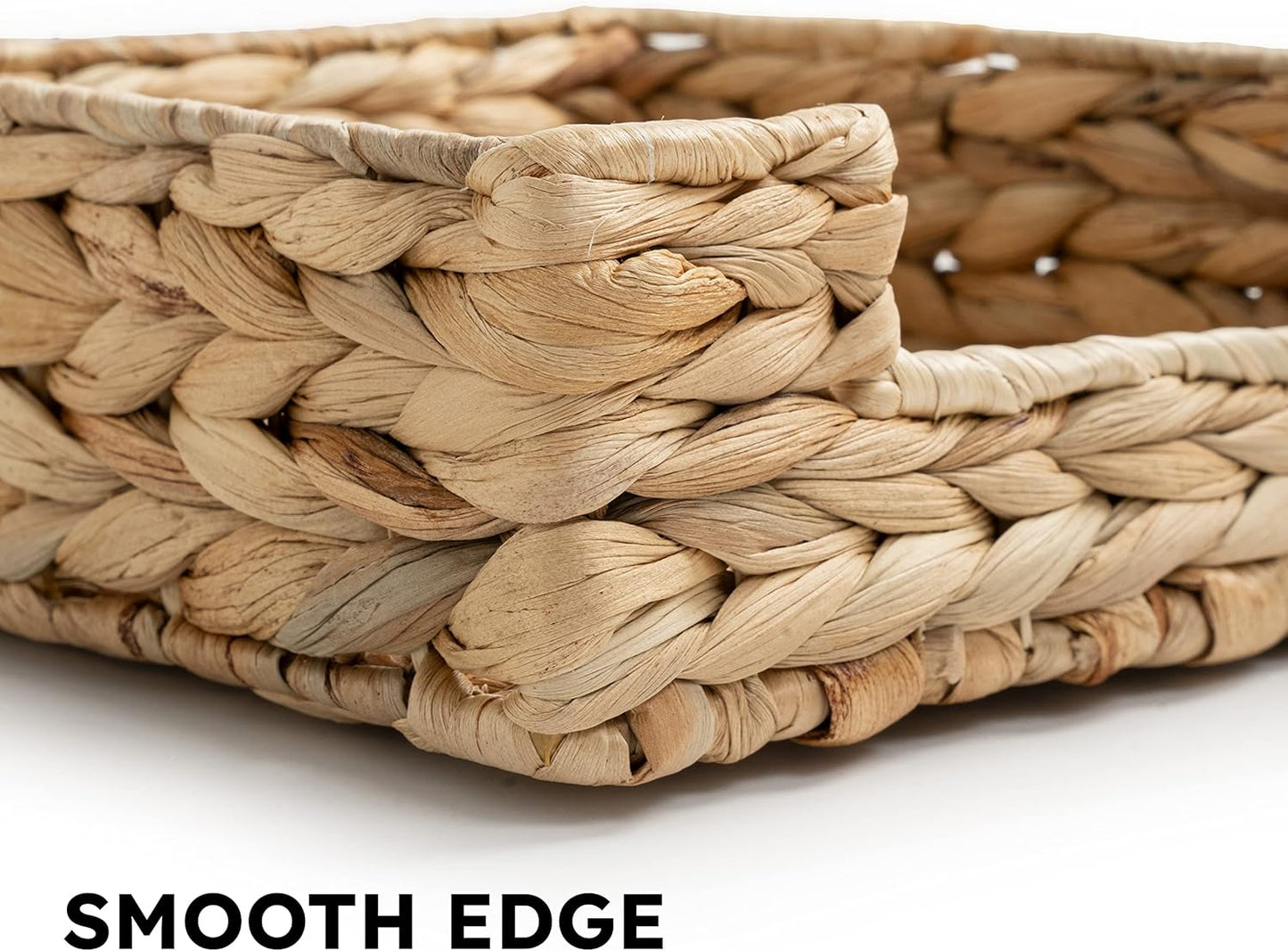 CLAYNIX Rattan Napkin Holders for Table, Napkins Holder For Paper Napkins, Kitchen Luncheon Paper on Boho Dining Countertop - Square