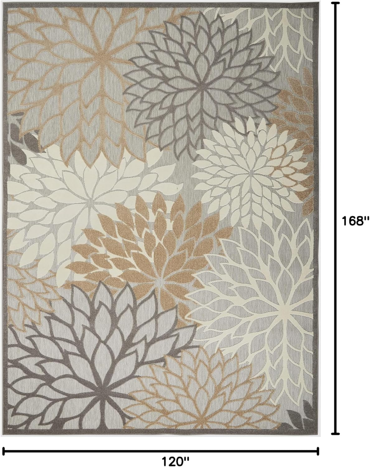 Nourison Home Aloha 10' x 14' Natural Outdoor Indoor/Outdoor Rug