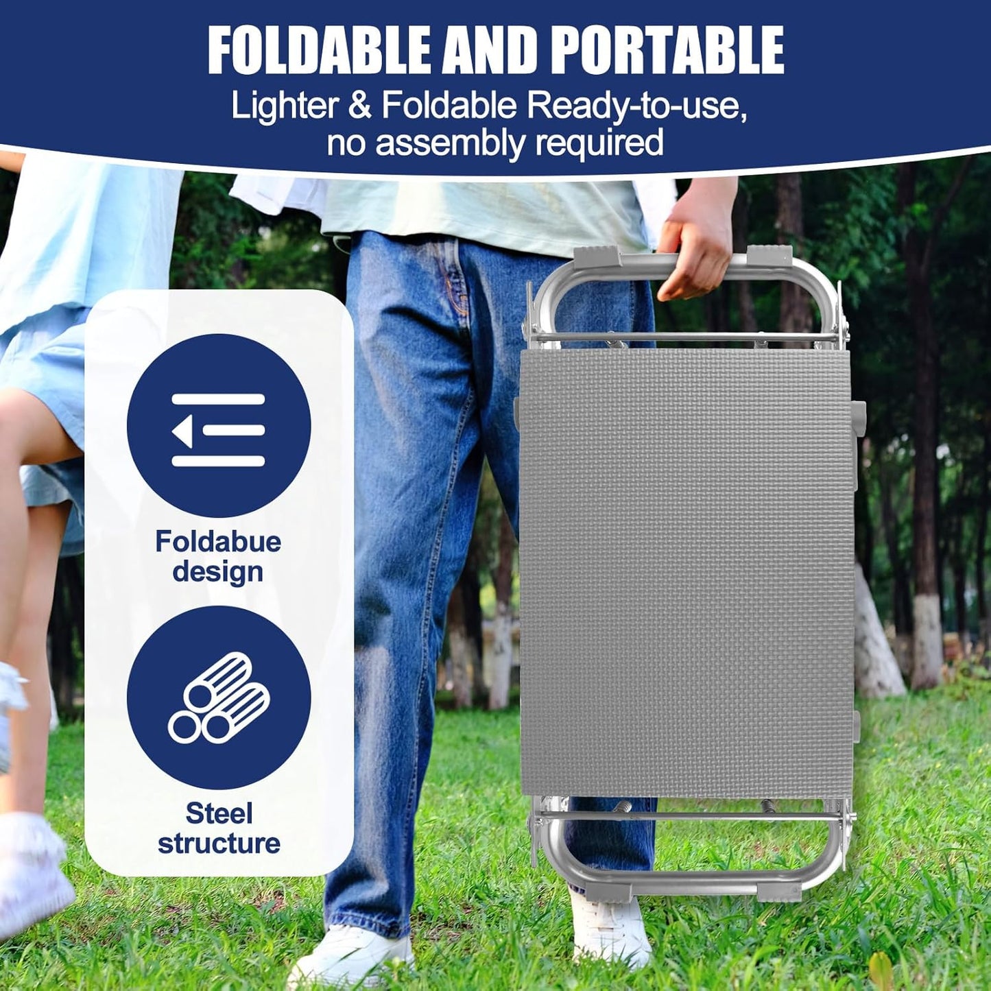 Garden Kneeler and Seat, Wider & Thicker Kneeling Pad Heavy Duty Foldable Garden Stool with Large Gardening Tool Pouch and Bag, Portable Garden Bench- Gardening Gifts for Women, Men, Seniors, Mom& Dad