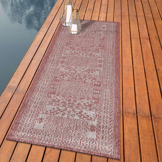 Keen Home Design Terrace Outdoor Runner Rug - 2x10 Washable Indoor/Outdoor Rug for Patio, Kitchen, Balcony, Beach, Garden, Deck and Porch, Size: 2'2"x9'11"