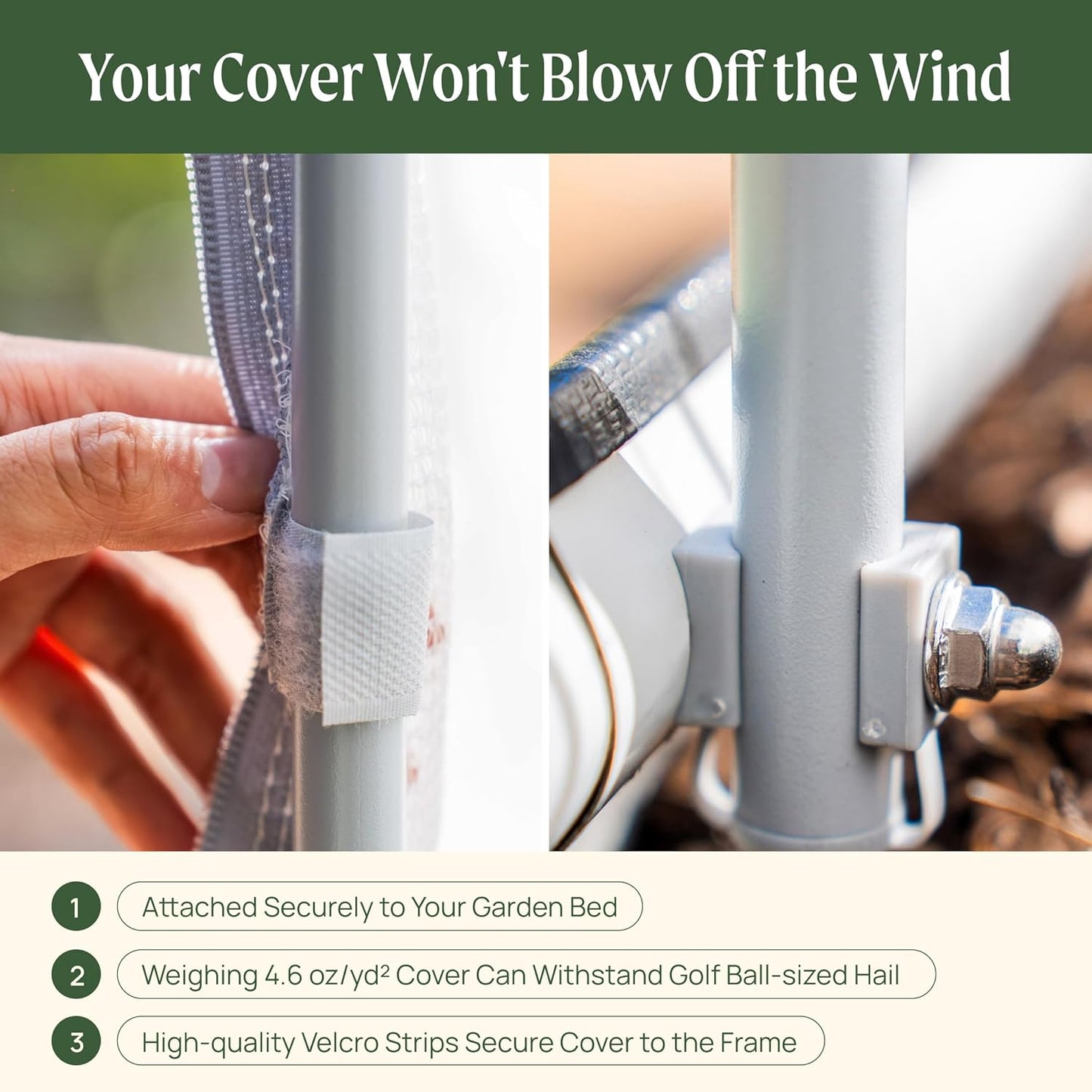 Vego garden Cover System for 2.5' x 2.5' (Round) Berry Garden Bed Twin Pack