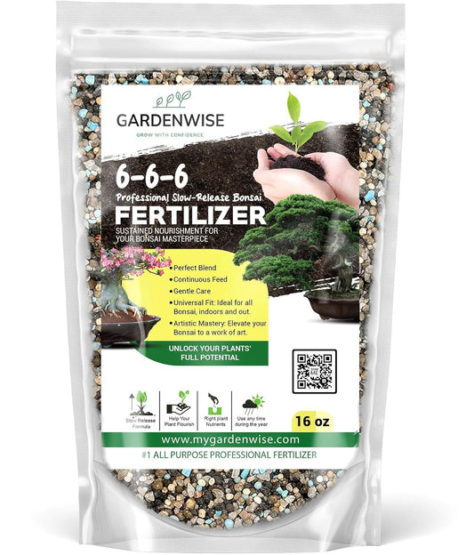 Bonsai Fertilizer Pellets – Slow-Release Bonsai Tree Fertilizer & Food for Compact Growth, Dense Branching & Healthy Roots | Ideal for All Bonsai & Money Tree (16 OZ)
