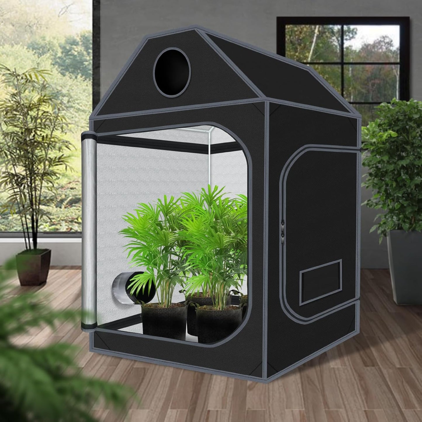 Grow Tent Roof 48"x48"x72" High Reflective Grow Tent Indoor Grow Room for Planting Fruit Flower Veg with Removable Water-Proof Floor Tray