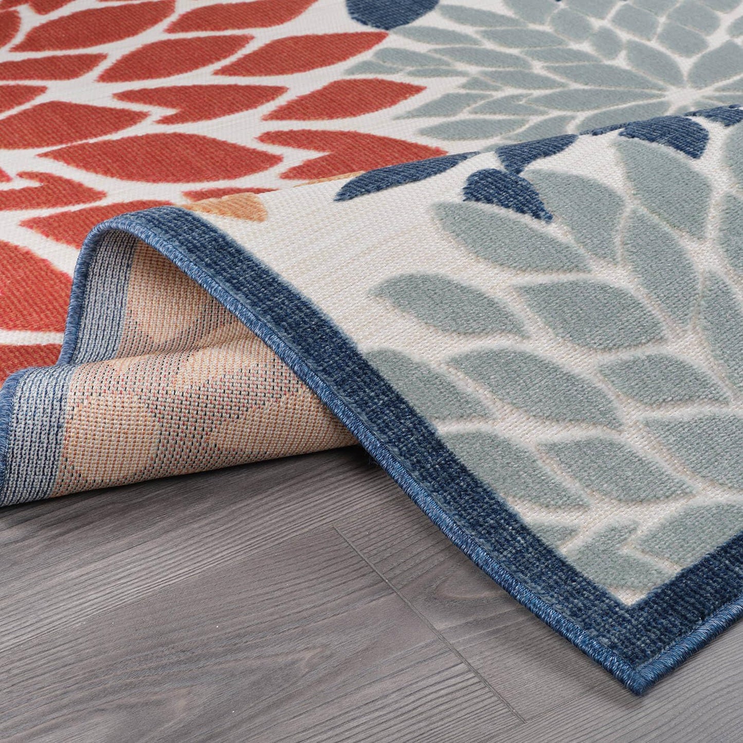 Beverly Rug Outdoor Rug 9x12 Large Modern Floral Tropical Area Rugs for Indoor and Outdoor Patio Easy to Clean Non Shedding Living Room Porch Garden Washable Outside Carpet (9 x 12 Multicolor)