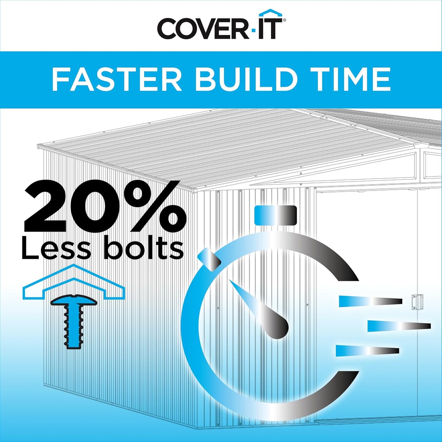 Cover It 6' x 4' Galvanized Steel Outdoor Storage Shed with Pent Roof and Lockable Sliding Doors, Weather-Resistant Steel Storage Shed for Backyards, Gray