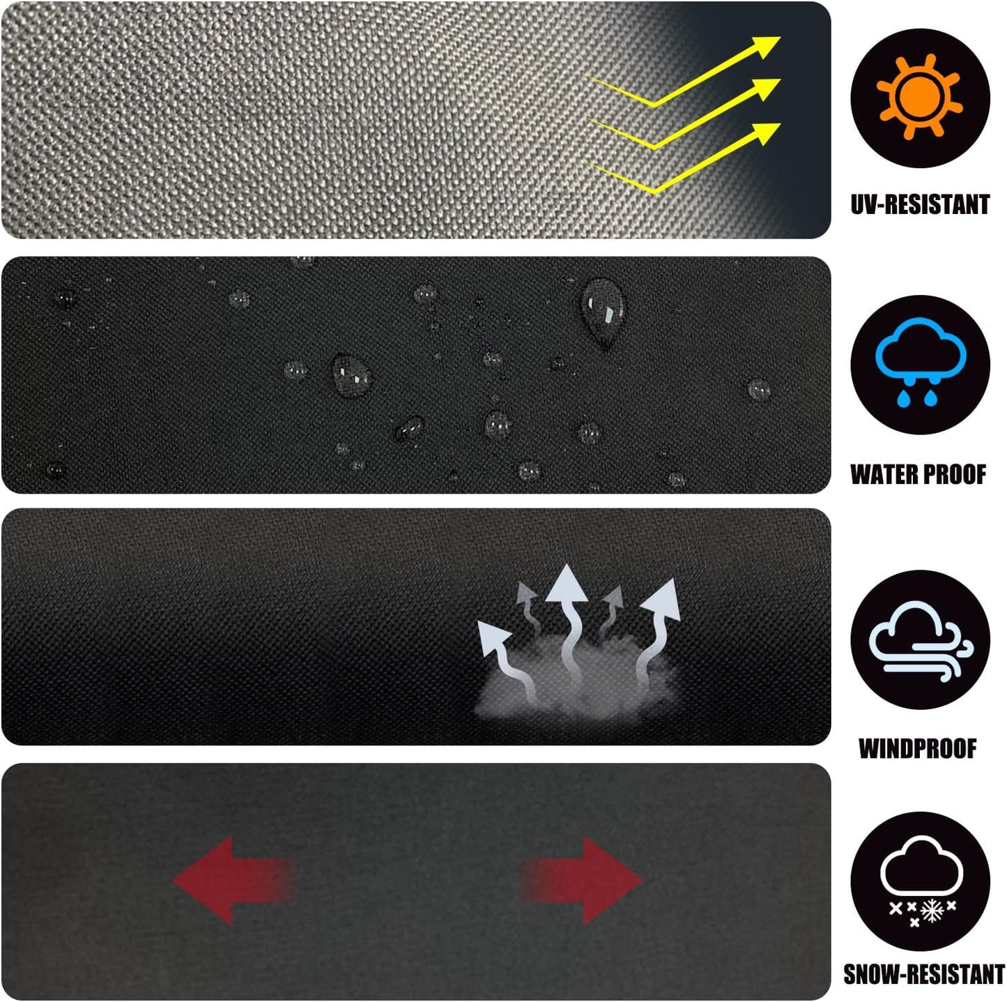 ZBXFCSH Heavy Duty Grill Cover Compatible with 1814 Blackstone 17 Inch Griddle with The Hood, 600D Heavy Duty Cover - Heighten