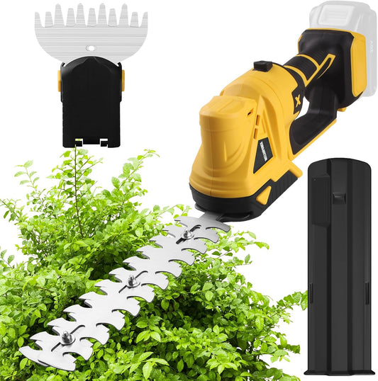 Cordless Hedge Trimmer, Grass Trimmer, 2 in 1 Handheld Electric Bush Trimmer Compatible with Dewalt 20v Battery (No Battery), Grass Trimmer, Bush Trimmer & Grass Shears
