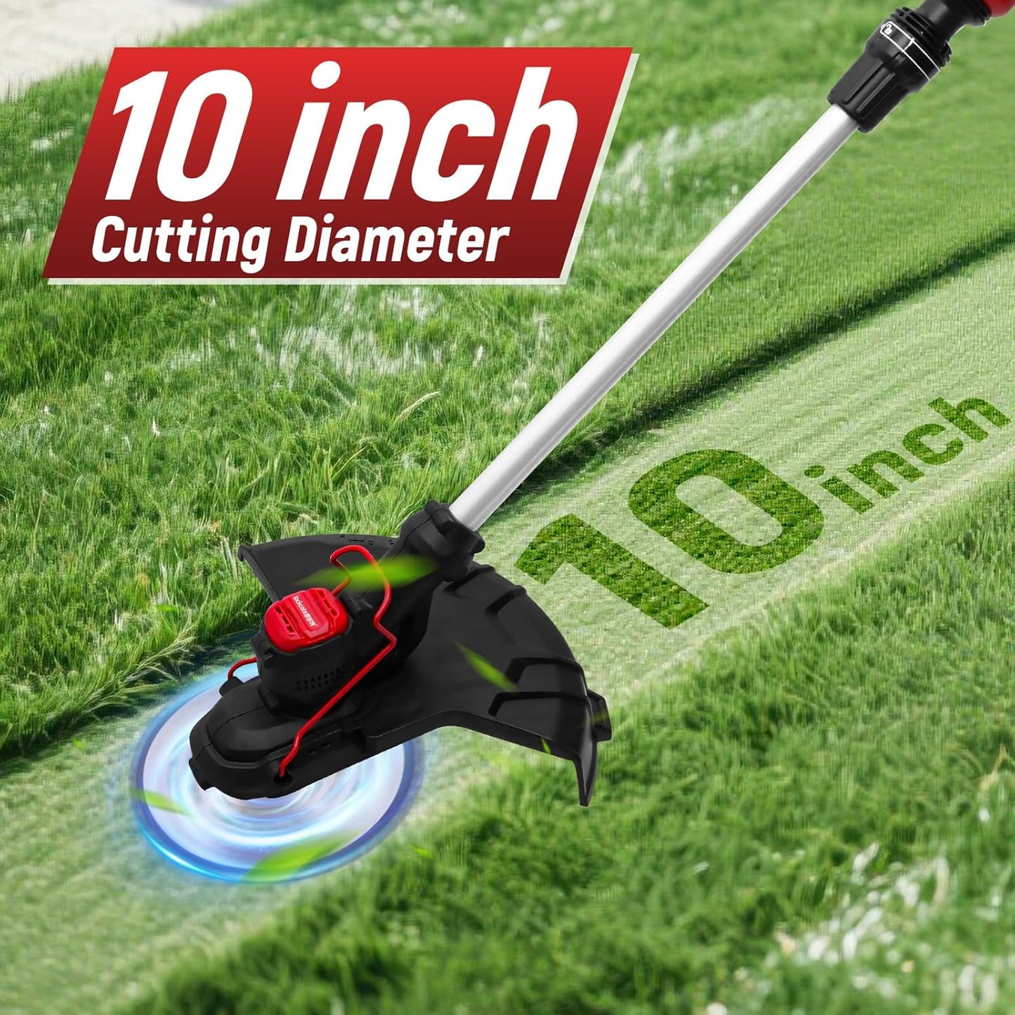 ALSO GO 20V Weed Wacker Cordless, 14" Weed Eater Battery Powered, 500W Brushless Motor, 4.0Ah Battery, 18000RPM, Lightweight Lawn Edger Grass Trimmer for Lawn Garden Yard