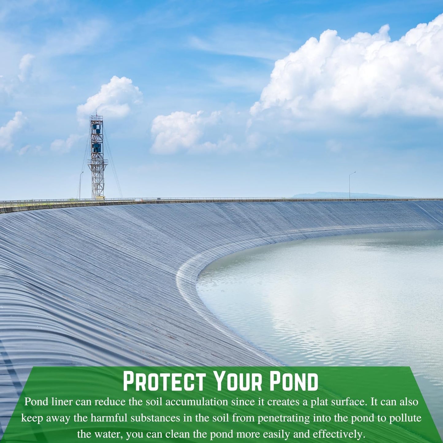 Farm Plastic Supply - 12 Mil String Reinforced Black/White Pond Liner - 12 Mil Fish Pond HDPE Liner, Pond Liners for Outdoor Ponds, Koi Ponds, Garden Fountain, Containment Liner (6' x 25')