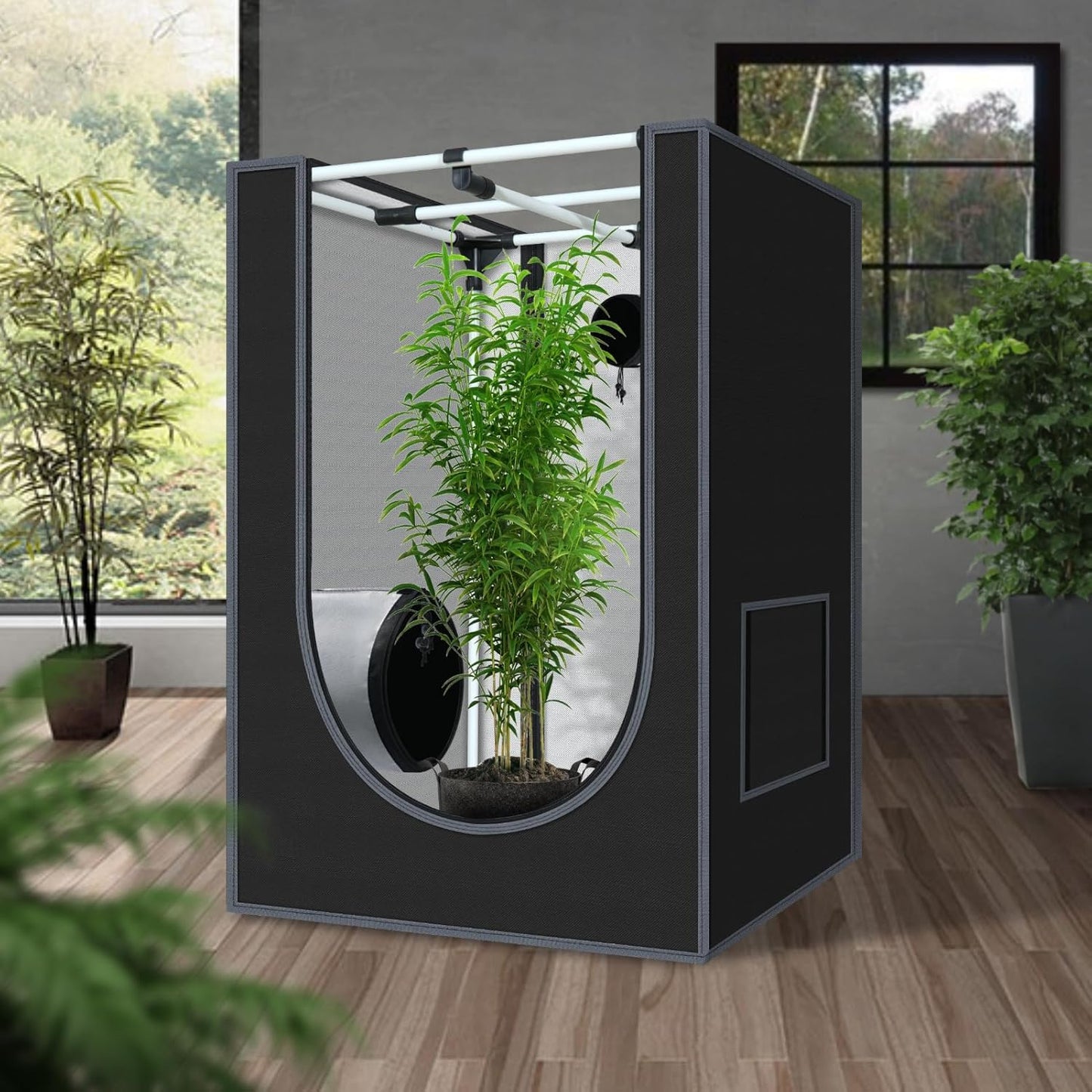 Grow Tent, 18"x18"x32"Grow Tent, Indoor Growing Tent with Observation Windows, Lightproof Tent with Floor Tray, Mylar Hydroponic Tent