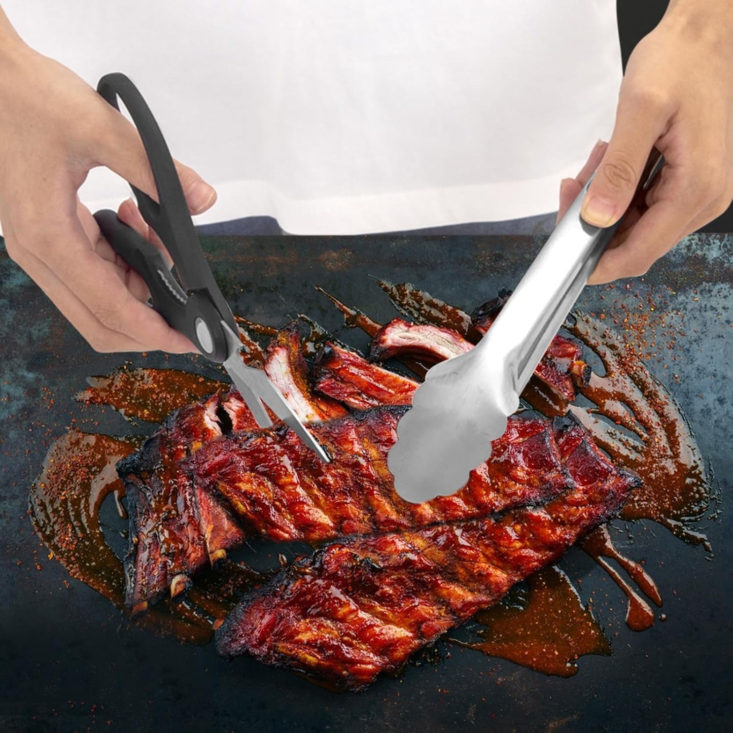 Supernal 45pcs Blackstone Griddle Accessories Upgraded-Griddle Accessories Flat Top Grill Tools for Camp Chef Griddle Cover Salt and Pepper Shakers Grill Black Tools Set Enlarged Spatula Gift Set