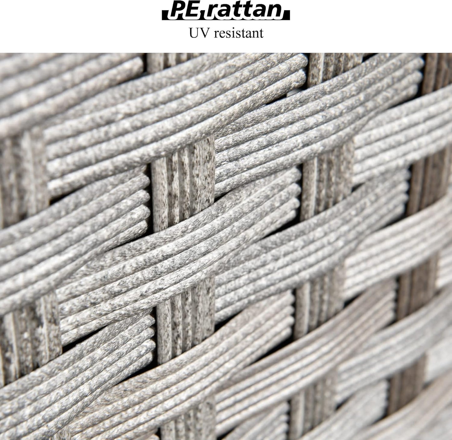 HOOOWOOO Modular Patio Outdoor Sectional Furniture Set with Gas Propane Fire Pit Table,7 Piece Wicker Conversation Sofa Set,Out Door Couch Set with Wide Arm Outside(Black)