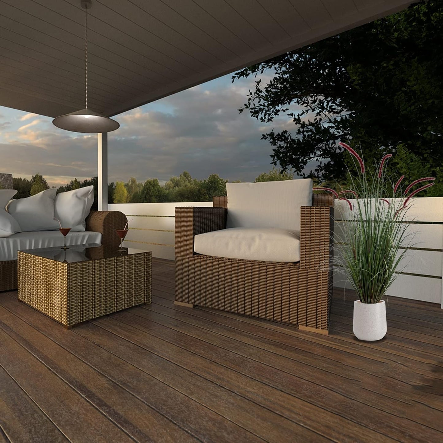 Artificial Plant 47in(2pack) Tall Artificial Grass Plant,Faux Plants Indoor Home Decorative Artificial Plants & Flowers in Pot Fake Plant, House Plant Indoor