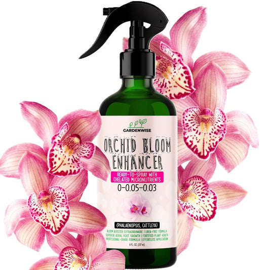 Orchid Food Bloom Booster Fertilizer - Bloom Orchids Fertilizer – Phosphorus and Potassium Formula 0-0.05-0.03 - Ready-to-Use Spray with Chelated Micronutrients (8 OZ)