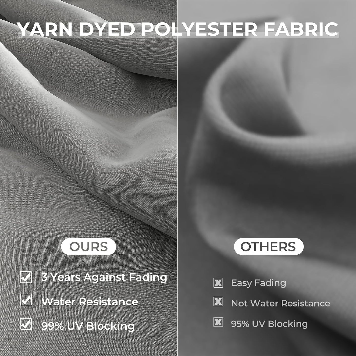 Grand patio 10x10 FT Patio Cantilever Umbrella with Base Outdoor Large Square Tilting Offset Umbrellas for Deck Backyard (Gray, 10x10 FT)