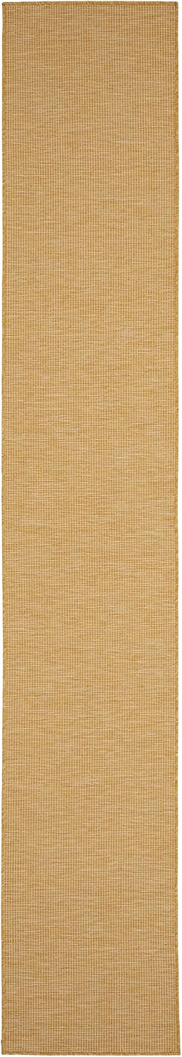 Nourison Positano Indoor/Outdoor Yellow 2'2" x 12' Area Rug, Easy Cleaning, Non Shedding, Bed Room, Living Room, Dining Room, Backyard, Deck, Patio (2x12)