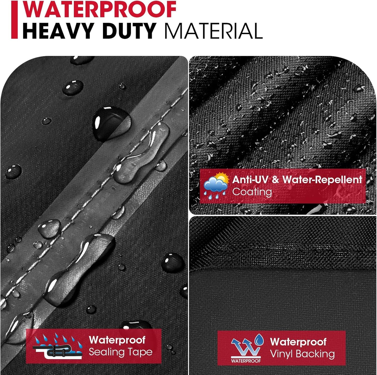 Unicook Griddle Cover for Blackstone 36 Inch Griddle Cooking Station, Waterproof Flat Top Grill Cover with Seam Taping and Support Pole, Heavy Duty Outdoor BBQ Cover for Camp Chef, Nexgrill etc