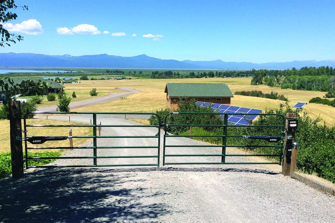 Ghost Controls Heavy-Duty Solar Automatic Gate Opener Kit for Driveway Swing Gates with Long-Range Solar Gate Opener Remote - Model TDS2XP