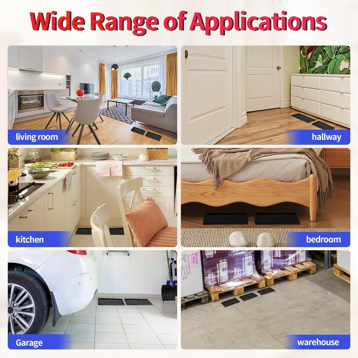 LULUCATCH Mouse Traps Indoor for Home 10 Pack, Bulk Sticky Traps with Peanut Butter Scent, Non-Toxic Rat Trap & Insect Catcher for Garage, Warehouse, Glue Board for Mice, Lizard, Cockroach & Spiders