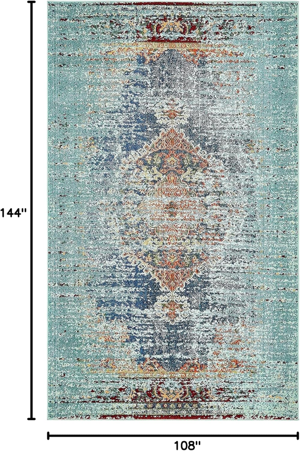 Unique Loom Outdoor Solid Collection Area Rug (9' x 12' 2" Rectangle Rust Red/Beige)