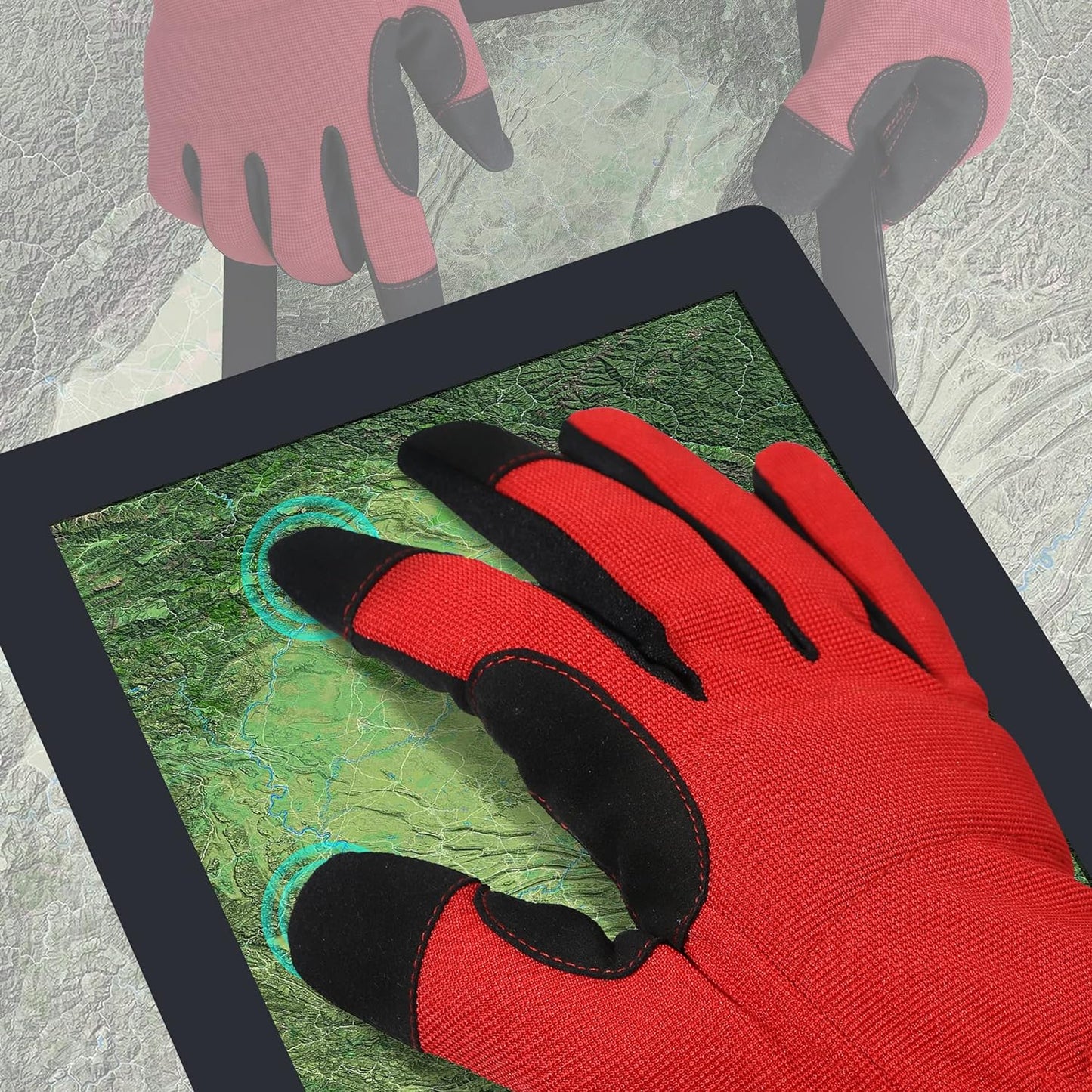 DULFINE High Performance Work Gloves For Men(3 Pairs Pack), High Dexterity Touch Screen For Multipurpose,Excellent Grip (Medium)