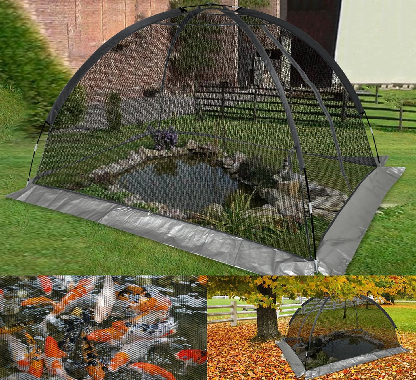 Crop Cages for Garden 17X13X7FT - Reusable Mesh Plant Cover for Outdoor Raised Garden Bed Protection Sun Shade & Bird Netting for Fruits/Vegetables and Bushes