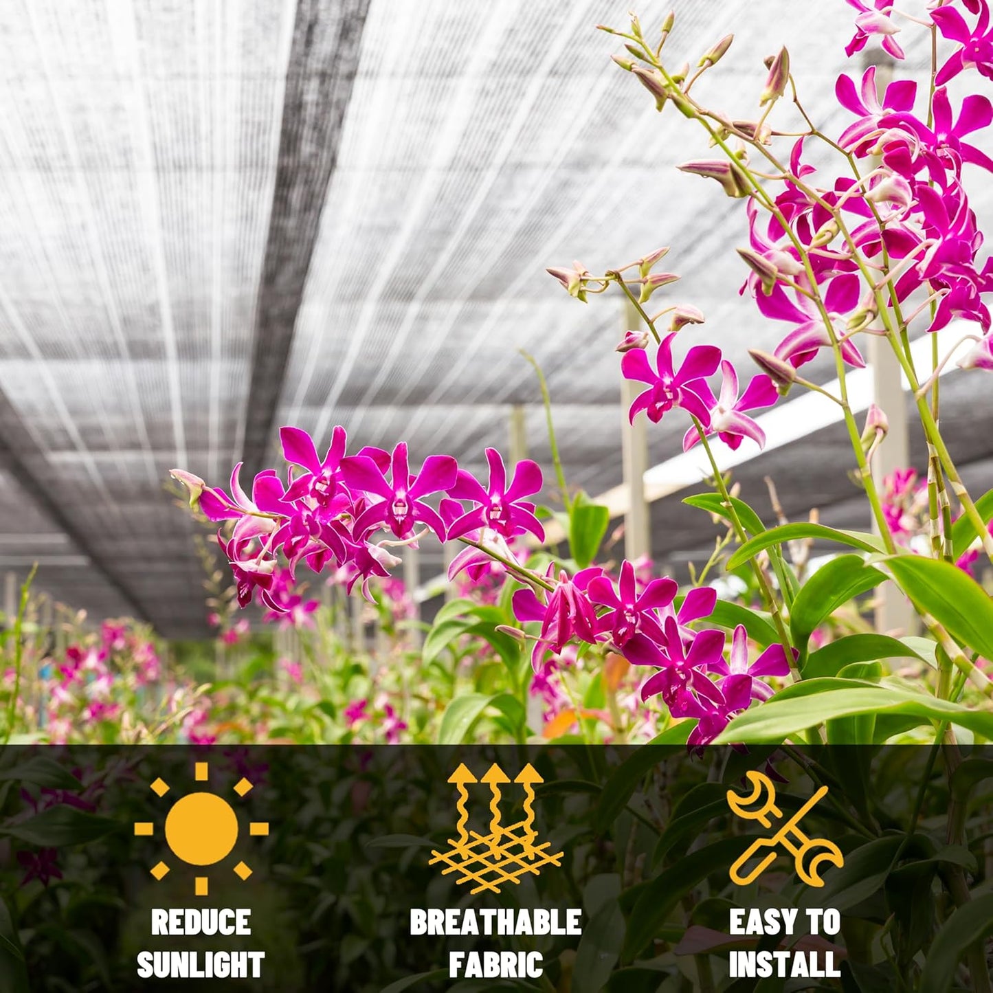 ShadeMart 50% Shade Cloth for Plant, Black 12FT x 23FT Custom Size Outdoor Shade Tarp, Shade Cover with Upgrade Grommets and Zip Ties, Netting Sunblock Net for Vegetables Flower Garden Greenhouse