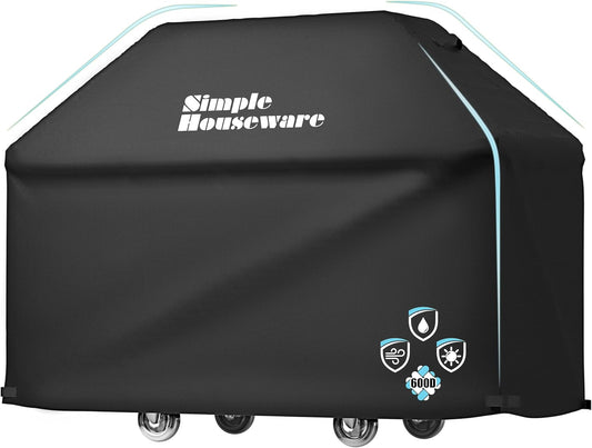Simple Houseware 72 in. Waterproof Heavy Duty Gas BBQ Grill Cover, Weather-Resistant Polyester