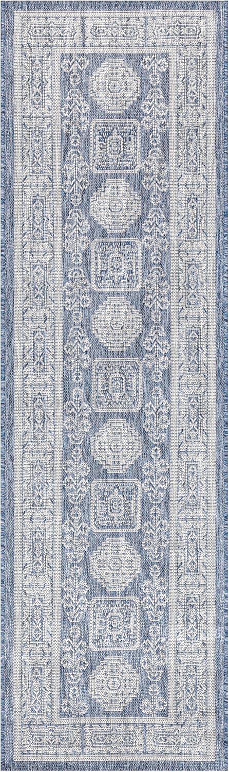 Keen Home Design Terrace Outdoor Runner Rug - 2x8 Washable Indoor/Outdoor Rug for Patio, Kitchen, Balcony, Beach, Garden, Deck and Porch, Size: 2'2"x7'7"