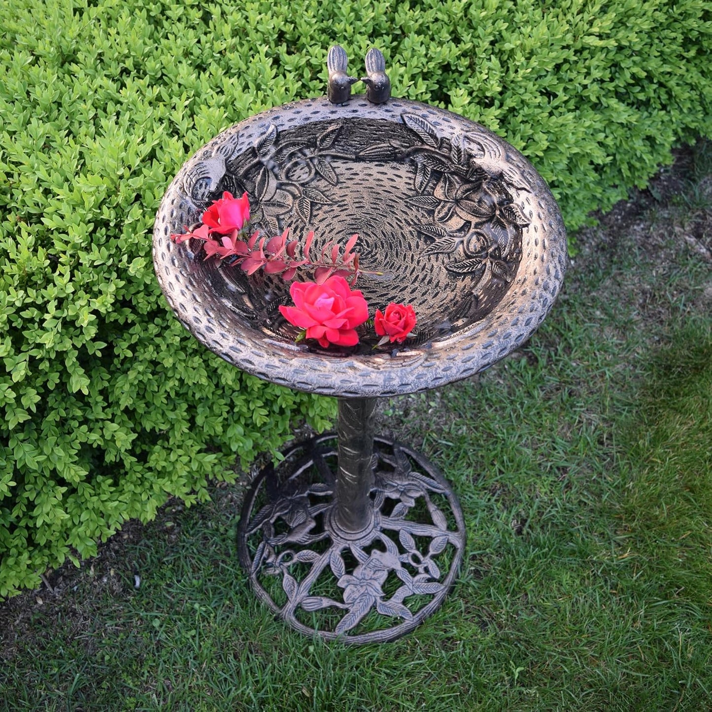 Oakland Living Hummingbird Bird Bath, Antique Bronze