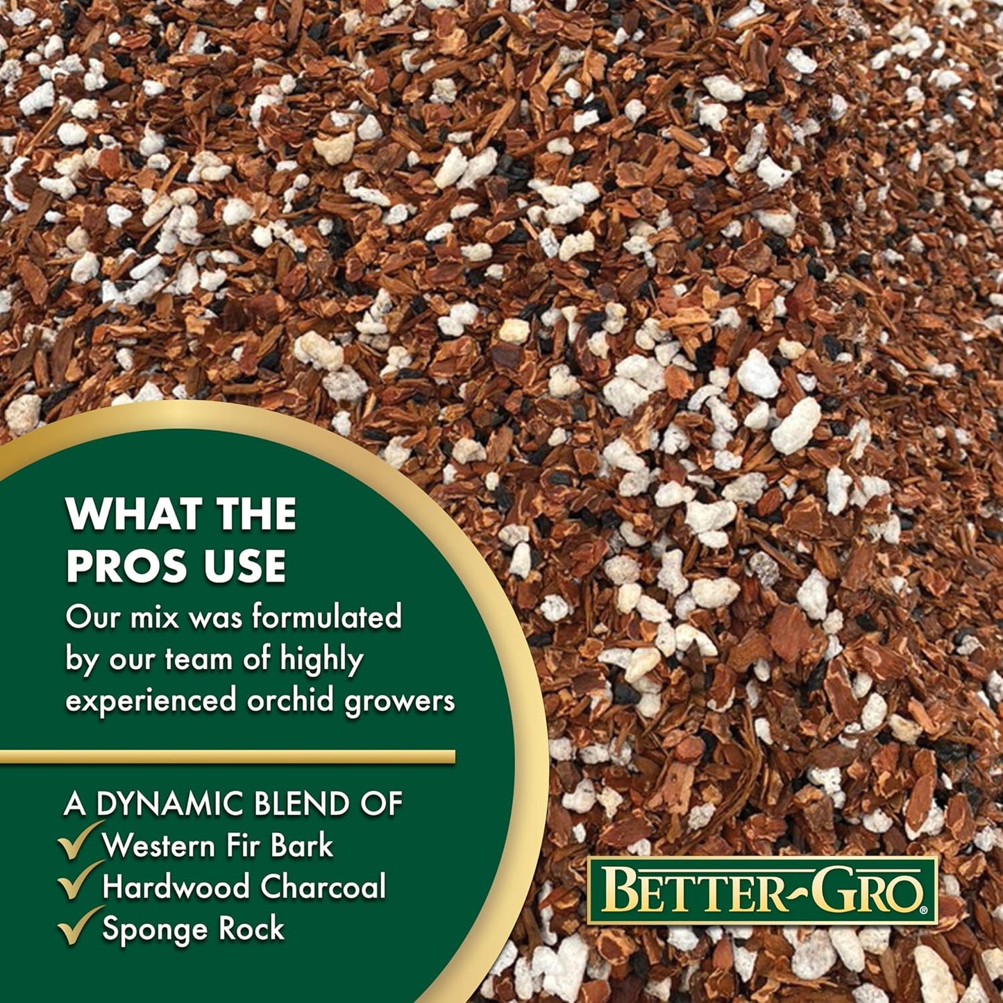 Better-Gro Special Orchid Mix - Premium Grade Orchid Bark Potting Mix for Potting, Repotting, Enhanced Drainage, Air Flow & Root Ventilation, Ideal for Phalaenopsis, Cattleyas, Dendrobiums - 8 Quarts
